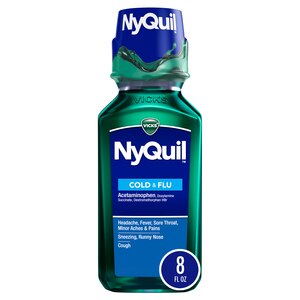 Vicks NyQuil Cold and Flu Medicine, 8 FL OZ