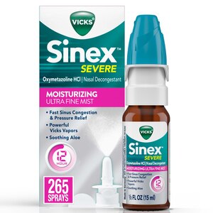 Vicks Sinex Severe 12HR Moisturizing Nasal Decongestant, 0.5 OZ