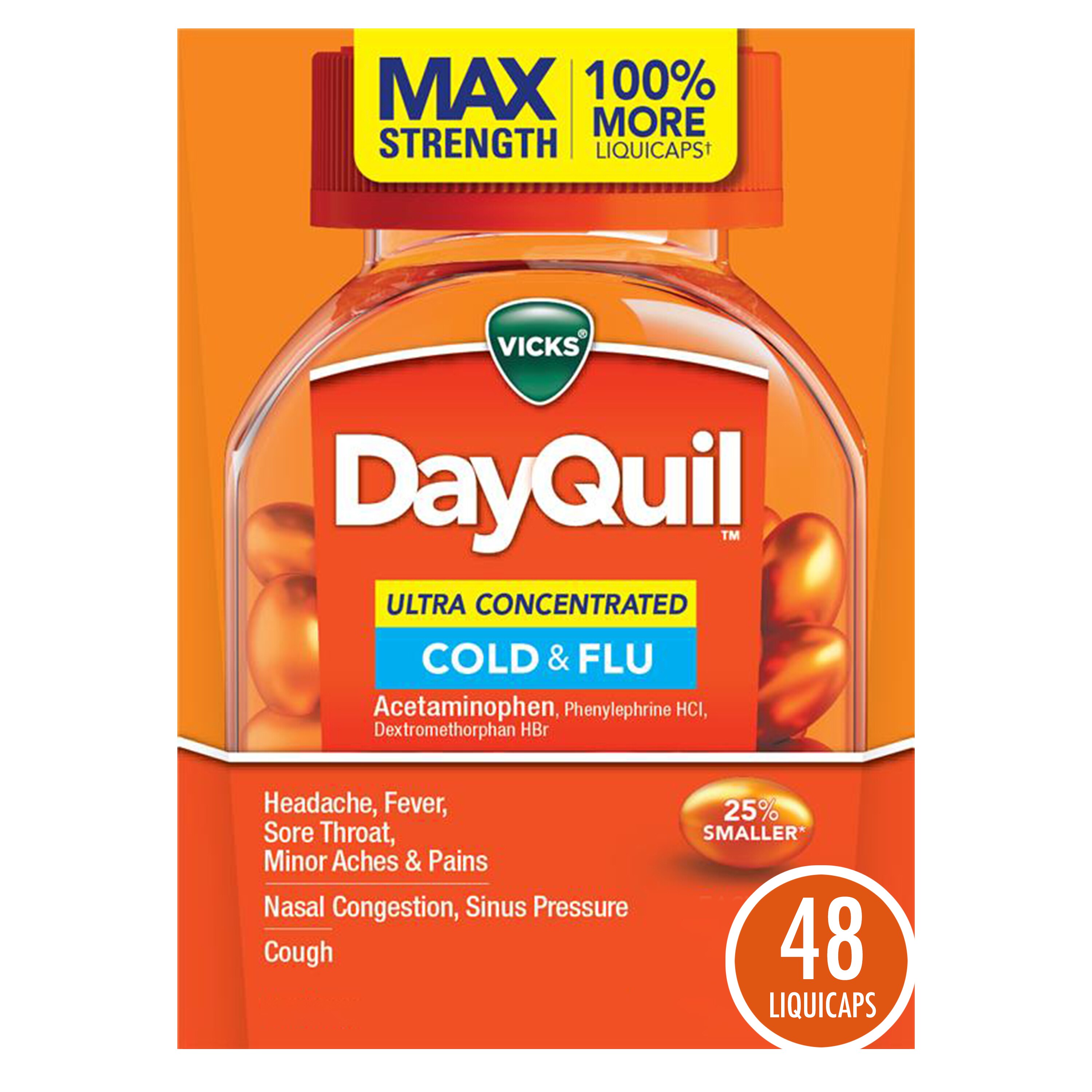 DayQuil Ultra Concentrated Cold and Flu LiquiCaps, 48 CT