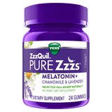 Vicks ZzzQuil PURE Zzzs Melatonin Gummies with Chamomile, Lavender, & Valerian Root, 1mg, thumbnail image 3 of 11