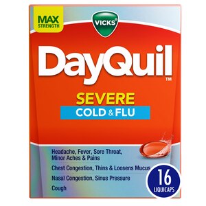 Vicks NyQuil VapoCOOL Sever Cold & Flu + Congestion Liquid, 12 OZ
