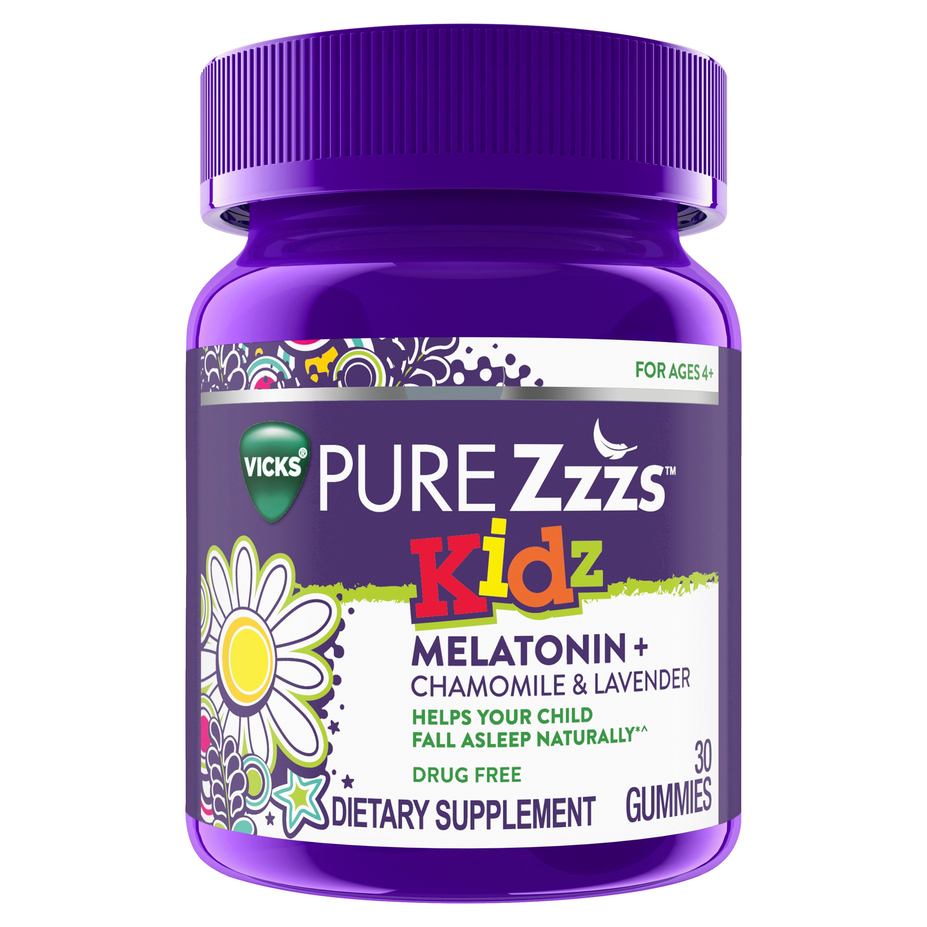 Pure Zzzs Kidz Melatonin + Chamomile & Lavender Gummies