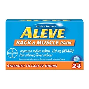 Aleve Back & Muscle Pain Tablet, Pain Reliever/Fever Reducer, 24ct