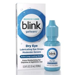 Blink Gel Tears Moderate-Severe Dry Eye Lubricating Eye Drops, 0.34 FL OZ
