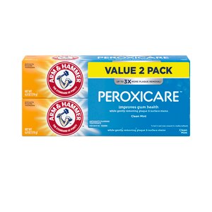 Arm and Hammer Peroxicare Anticavity Fluoride Toothpaste, Clean Mint, 6 OZ 2 pack