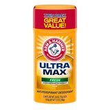 Arm & Hammer Ultra Max Antiperspirant & Deodorant Stick, Fresh, 2.6 OZ, 2 Pack, thumbnail image 1 of 9