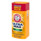 Arm & Hammer Ultra Max Antiperspirant & Deodorant Stick, Fresh, 2.6 OZ, 2 Pack, thumbnail image 2 of 9