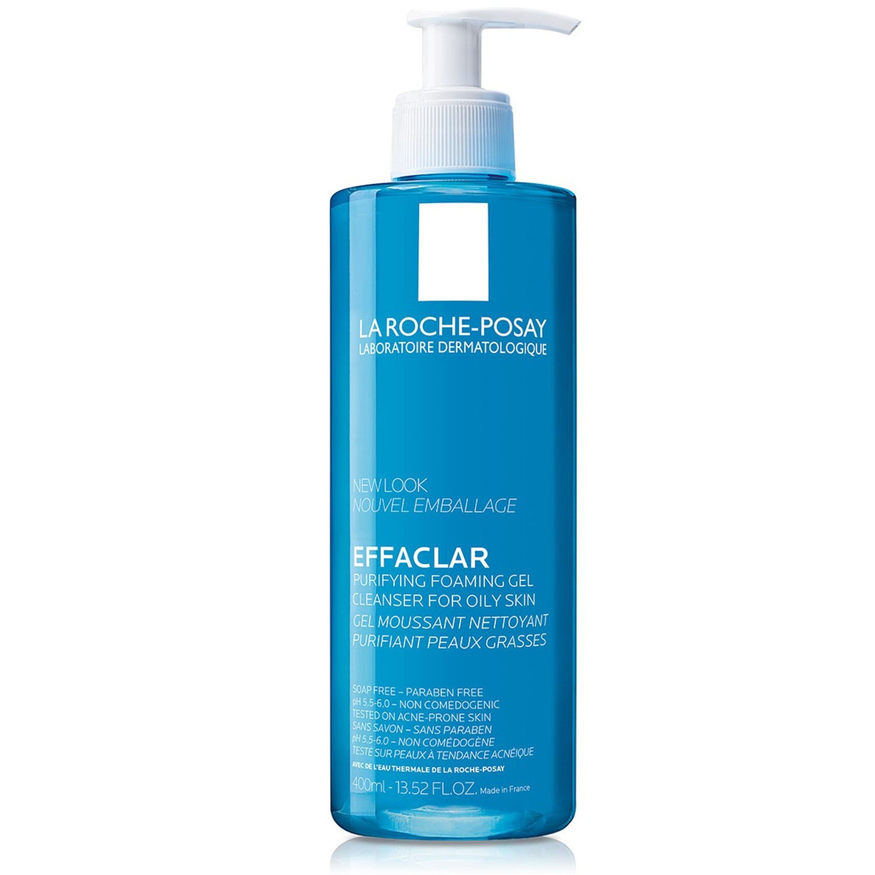 La Roche-Posay Effaclar Purifying Foaming Gel Cleanser for Oily Skin, Alcohol Free Acne Face Wash for Sensitive Skin, 13.5oz