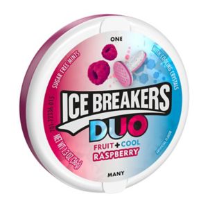 Ice Breakers Duo Fruit + Cool Raspberry Sugar Free Mints, 1.3 oz