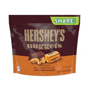 Hesrshey's Nuggets Extra Creamy Milk Chocolate, Toffee and Almonds Candy Bars, Individually Wrapped, 10.2 oz