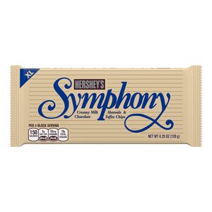 Hershey's Symphony Creamy Milk Chocolate, Almonds & Toffee Chips, 4.25 oz