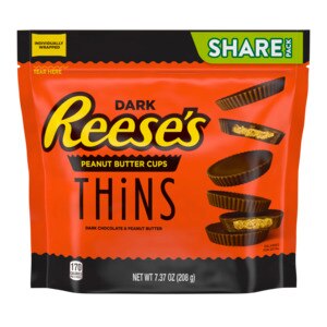 Reese's Thins Peanut Butter Cups Dark Chocolate Candy, 7.37 OZ