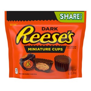 Reese's Miniatures Dark Chocolate Peanut Butter Cups, 10.2 oz