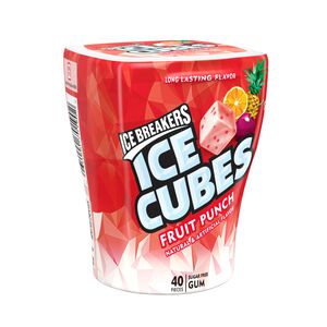 Ice Breakers Ice Cubes Sugar Free Fruit Punch Gum, 40 ct, 3.24 oz