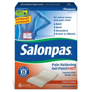 Salonpas Pain Relieving Gel Patch Hot, 6 CT