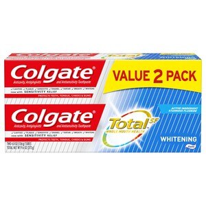 Colgate Total Anticavity, Antigingivitis, and Antisensitivity Whitening Toothpaste with Stannous Fluoride