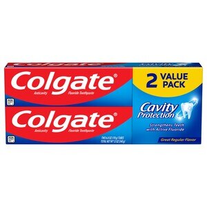 Colgate Cavity Protection Fluoride Toothpaste, Great Regular Flavor
