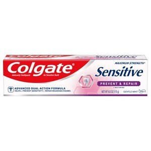 Colgate Sensitive Toothpaste, Prevent and Repair - Gentle Mint Paste Formula (6 ounce, Pack of 1)