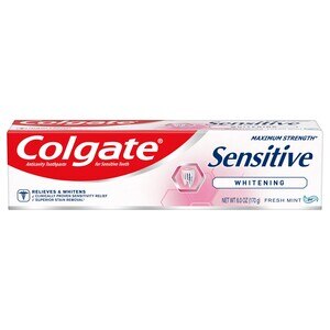 Colgate Sensitive Anticavity Whitening Toothpaste, Fresh Mint