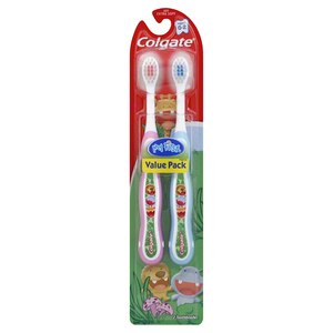 Colgate My First Baby & Toddler Toothbrush, Extra Soft Bristles, Ages 0-2, 2 CT