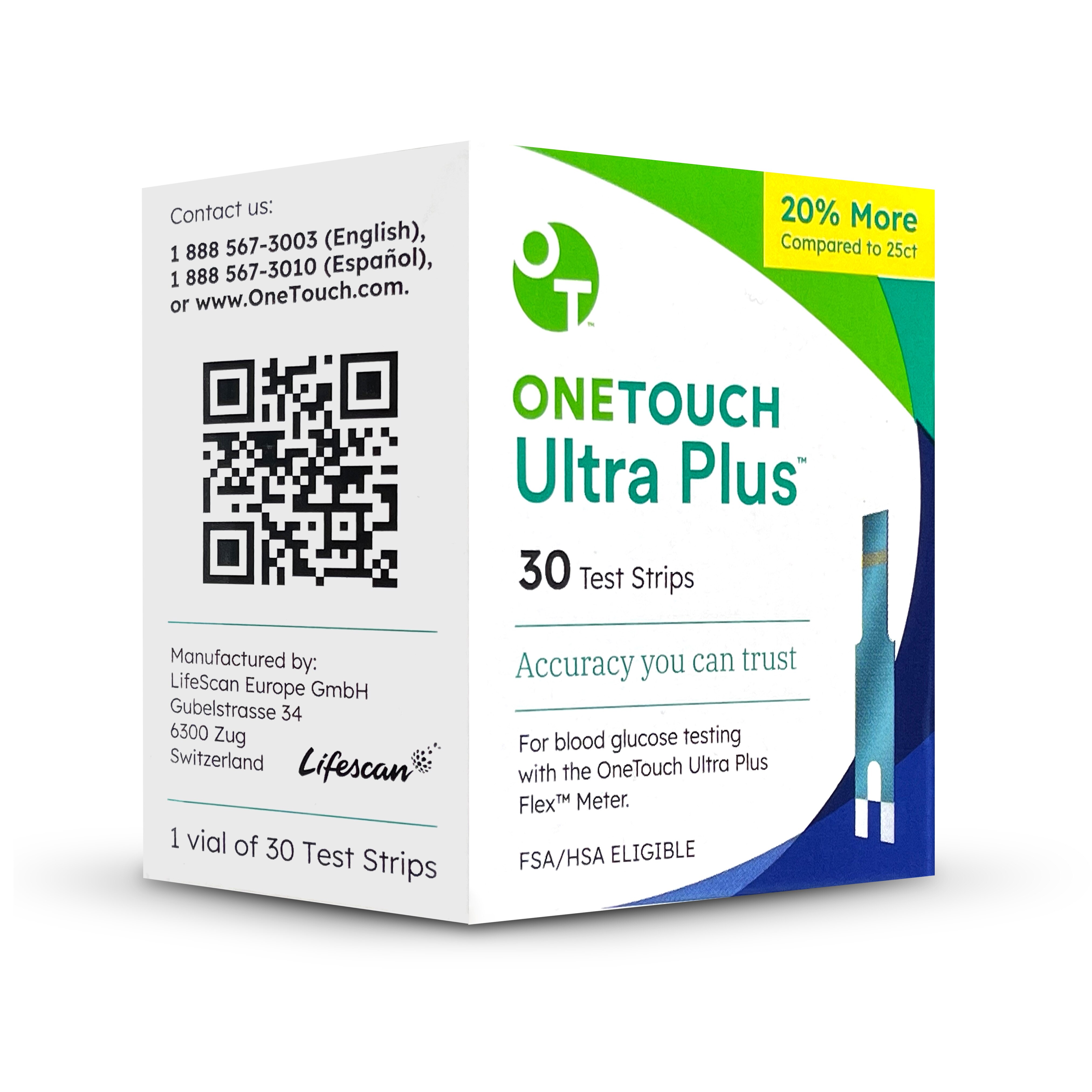 OneTouch Ultra Plus Test Strips, 30 CT