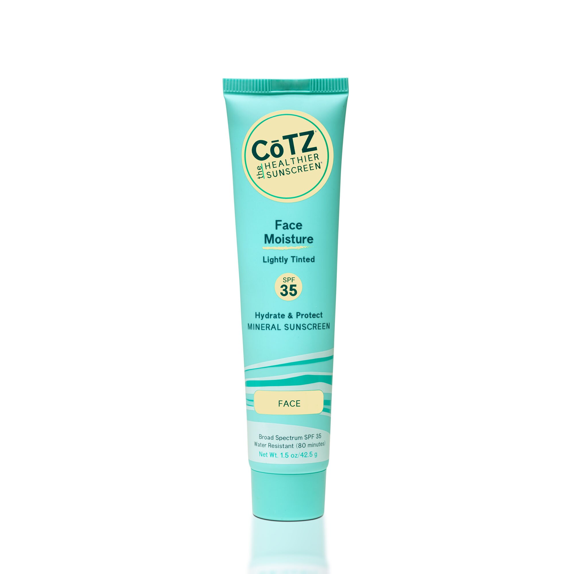 CoTZ Face Moisture Lightly Tinted Mineral Sunscreen for Face, SPF 35, 1.5 oz
