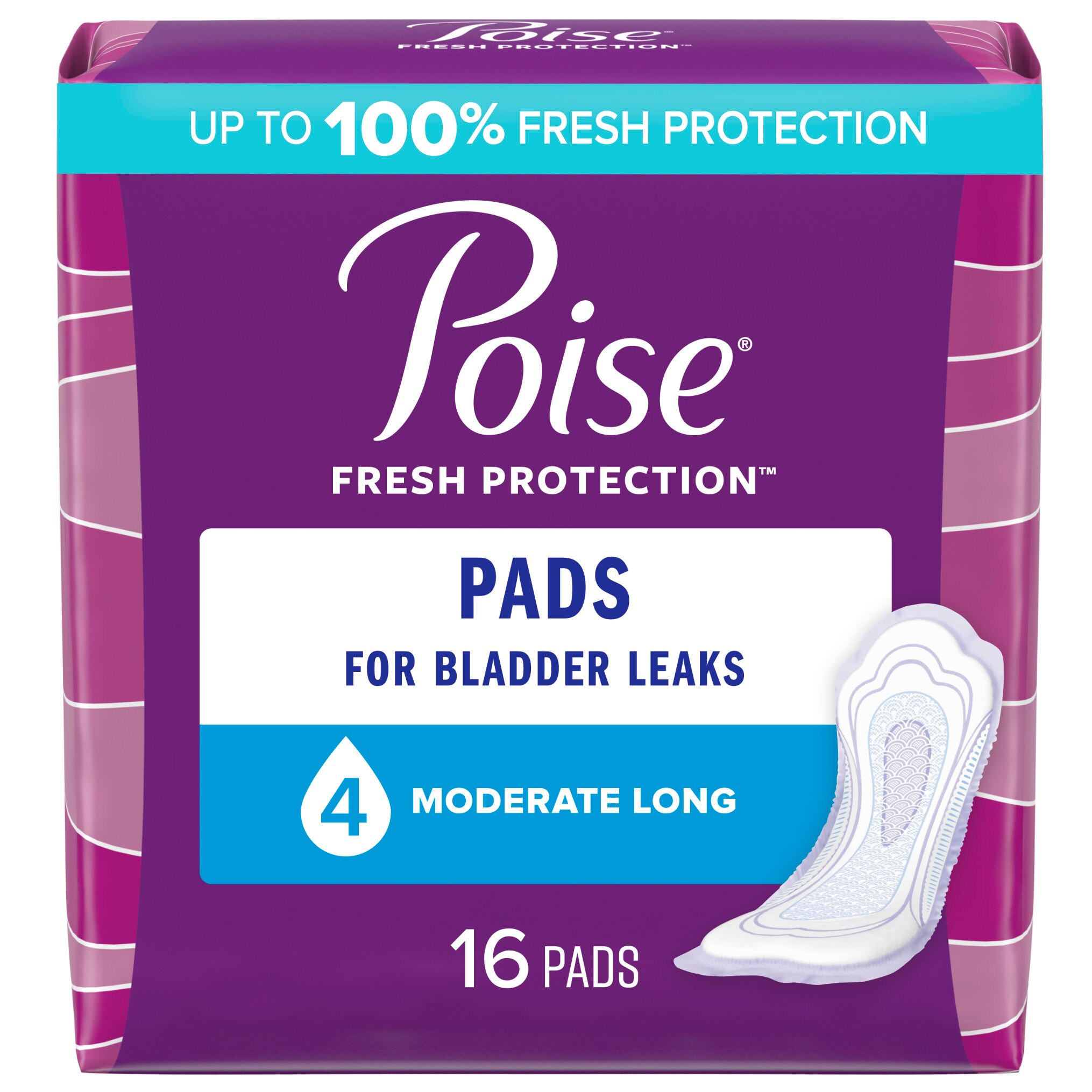 Poise Incontinence Pads Moderate Absorbency