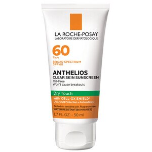 La Roche-Posay Anthelios Clear Skin Face Sunscreen, Dry Touch SPF 60, 1.7 OZ