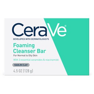 CeraVe Foaming Cleanser Bar for Oily Skin, 4.5 OZ