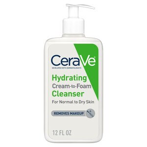 CeraVe Hydrating Cream-to-Foam Facial Cleanser with Hyaluronic Acid