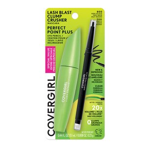 CoverGirl Lash Blast Clump Crusher Volume Mascara & Perfect Point Plus Eye Pencil Duo Pack