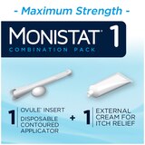 MONISTAT 1-Dose Yeast Infection Treatment, 1 Ovule Insert & External Itch Cream, thumbnail image 2 of 7