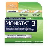 MONISTAT 3-Dose Yeast Infection Treatment, 3 Suppository Inserts & External Itch Cream, thumbnail image 1 of 7