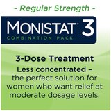 MONISTAT 3-Dose Yeast Infection Treatment, 3 Suppository Inserts & External Itch Cream, thumbnail image 3 of 7