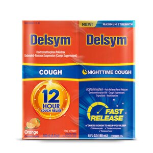 Delsym Day + Nighttime Cough Suppressant Combo Pack