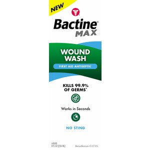 Bactine MAX Wound Wash First Aid Antiseptic, 8 OZ