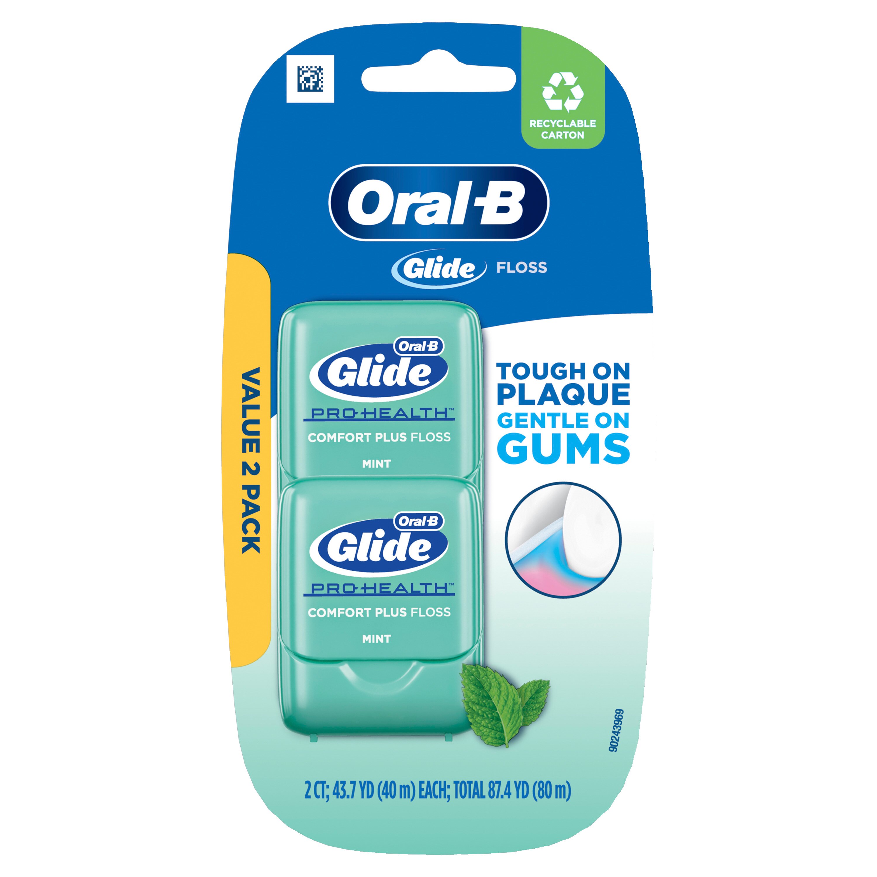Oral-B Glide Pro-Health Comfort Plus Floss, Mint