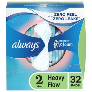 Always Infinity Pads without Wings Heavy Flow, 32CT