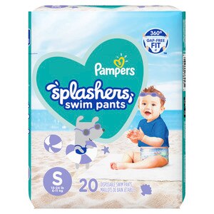 Pampers Splashers Disposable Swim Pants, Size S, 20CT