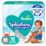 Pampers Splashers Disposable Swim Pants, Size M, 18 CT, thumbnail image 5 of 13