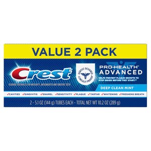 Crest Pro-Health Advanced Fluoride Toothpaste for Anticavity, Antigingivitis, and Sensitive Teeth, Deep Clean Mint