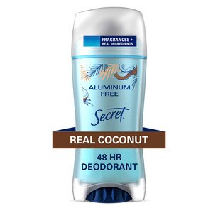 Secret Aluminum Free Deodorant, Coconut, 2.4 OZ