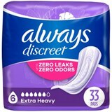 Always Discreet Base Pads 6 Drop (Extra Heavy) Regular 33ct, thumbnail image 1 of 9