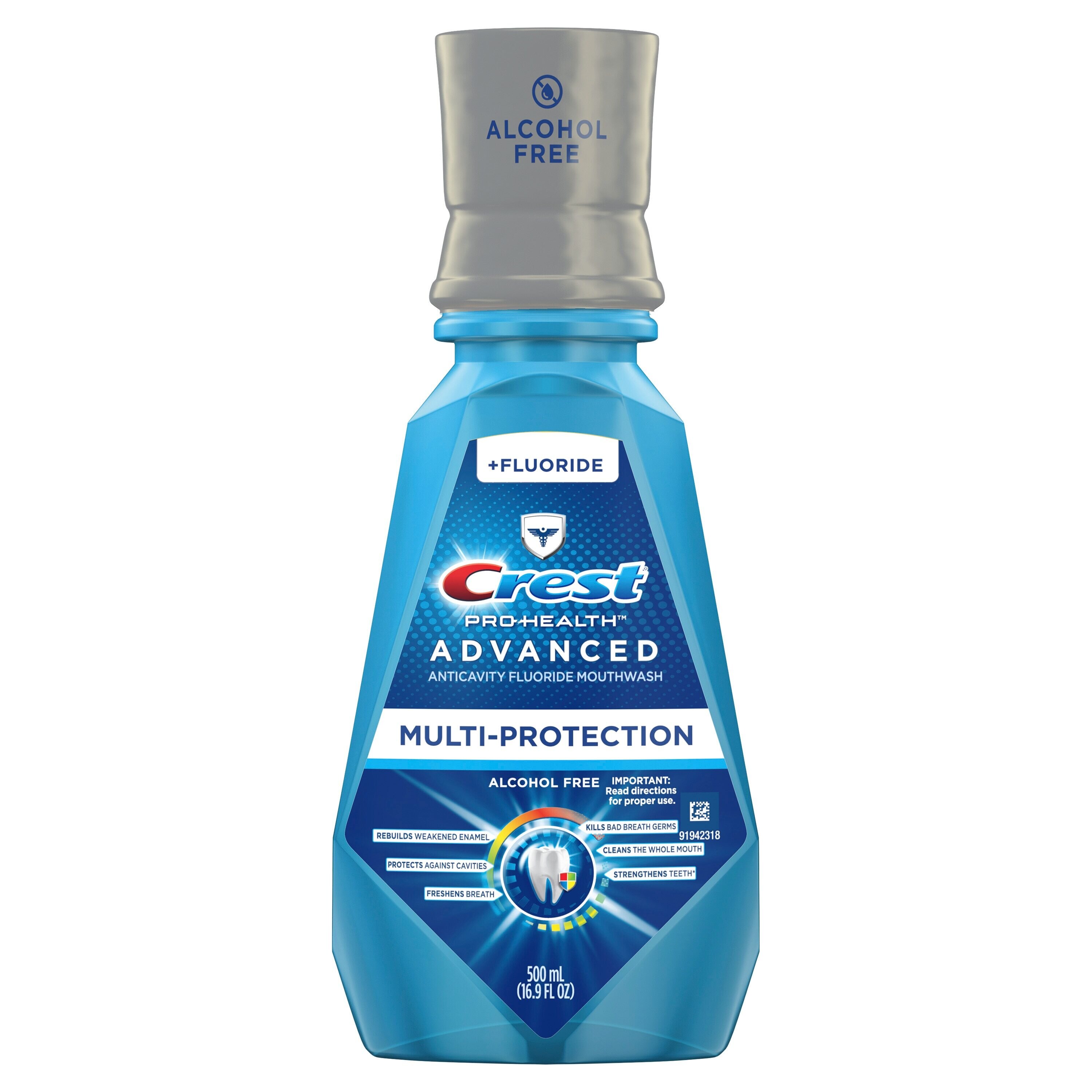 Crest Pro-Health Advanced Multi-Protection Anticavity Fluoride Mouthwash, Alcohol-Free