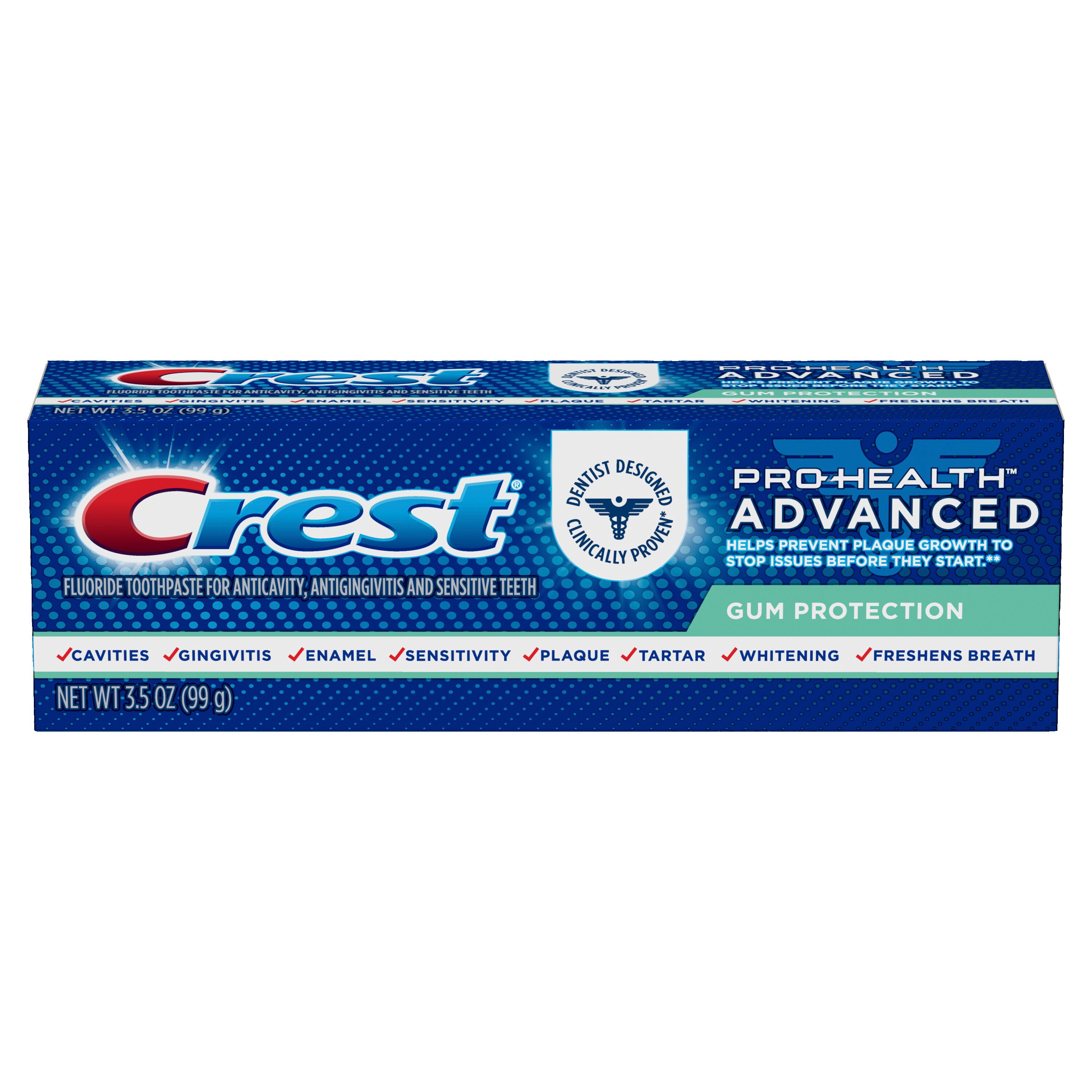 Crest Pro-Health Advanced Gum Protection Fluoride Toothpaste for Anticavity, Antigingivitis, and Sensitive Teeth