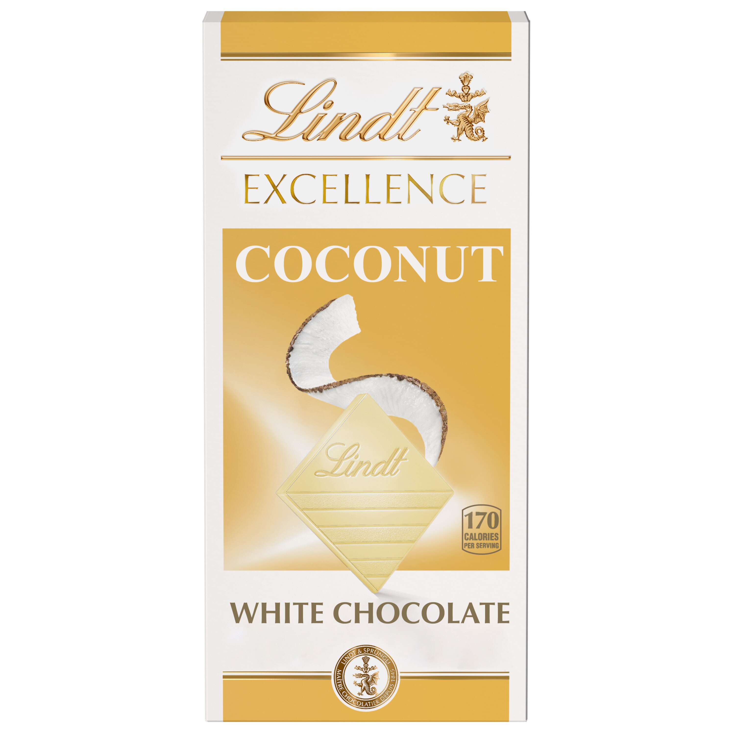 Lindt Excellence Coconut White Chocolate Candy Bar, 3.5 oz