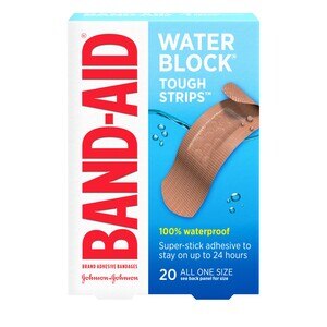 Band-Aid Brand Water Block Tough Strips Bandages, All One Size