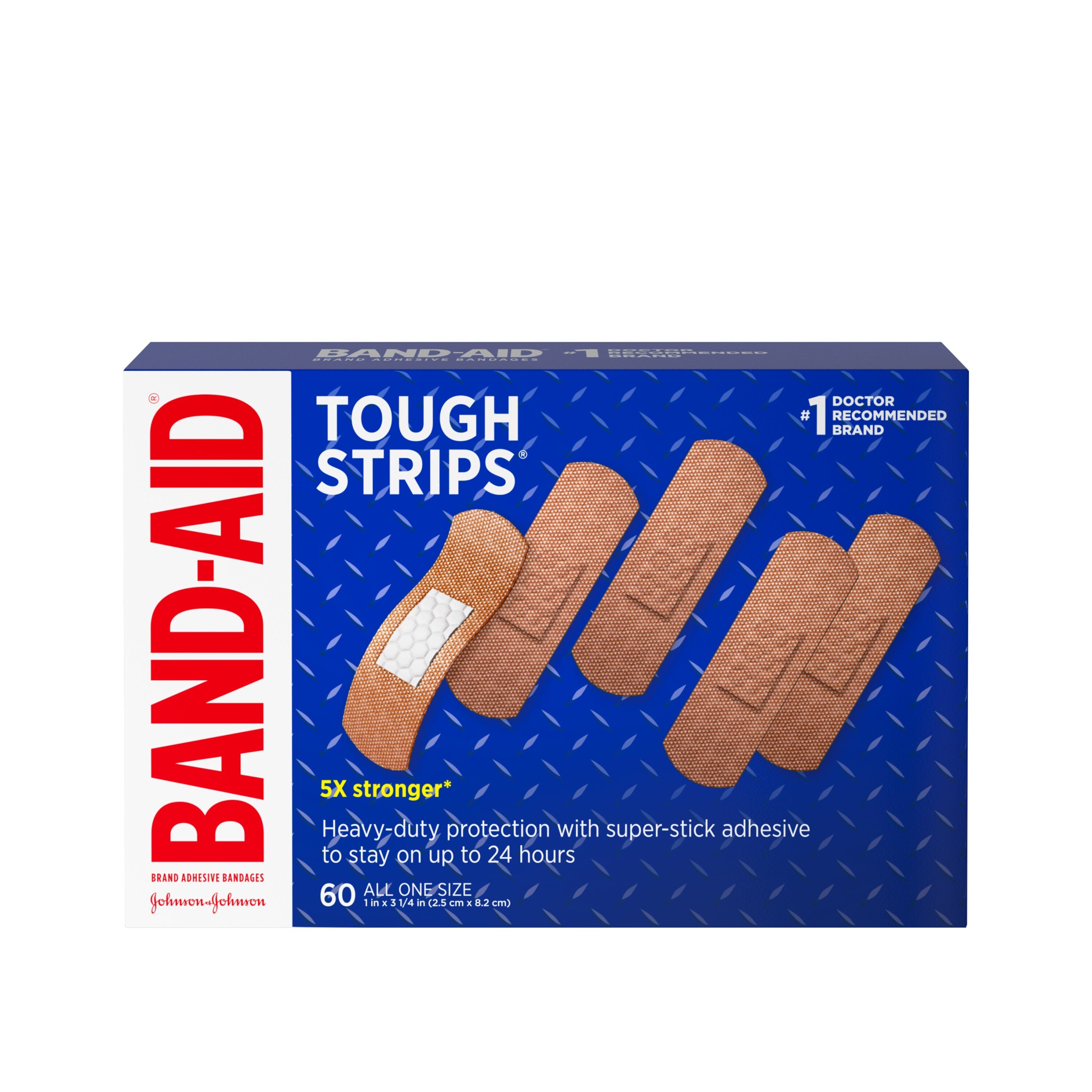 Band-Aid Brand Tough-Strips Adhesive Bandage, All One Size