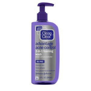 Clean & Clear Advantage Acne Control 3-in-1 Foaming Wash, 8 OZ