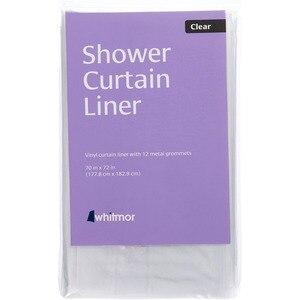 Whitmor Shower Curtain Liner, Clear